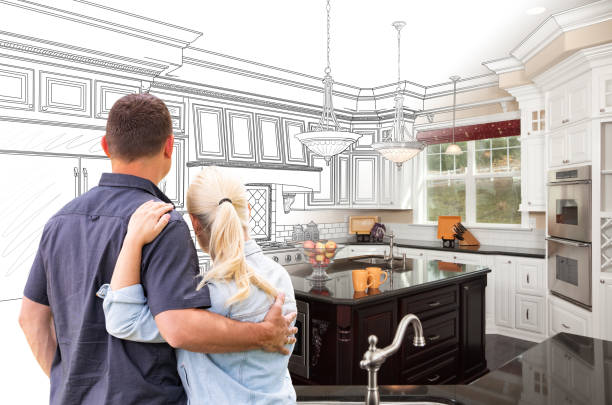 Custom kitchen cabinets installed in a Fairfax home